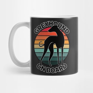 Greyhound on Board | Greyhound Car Sticker | Dog Sticker Mug